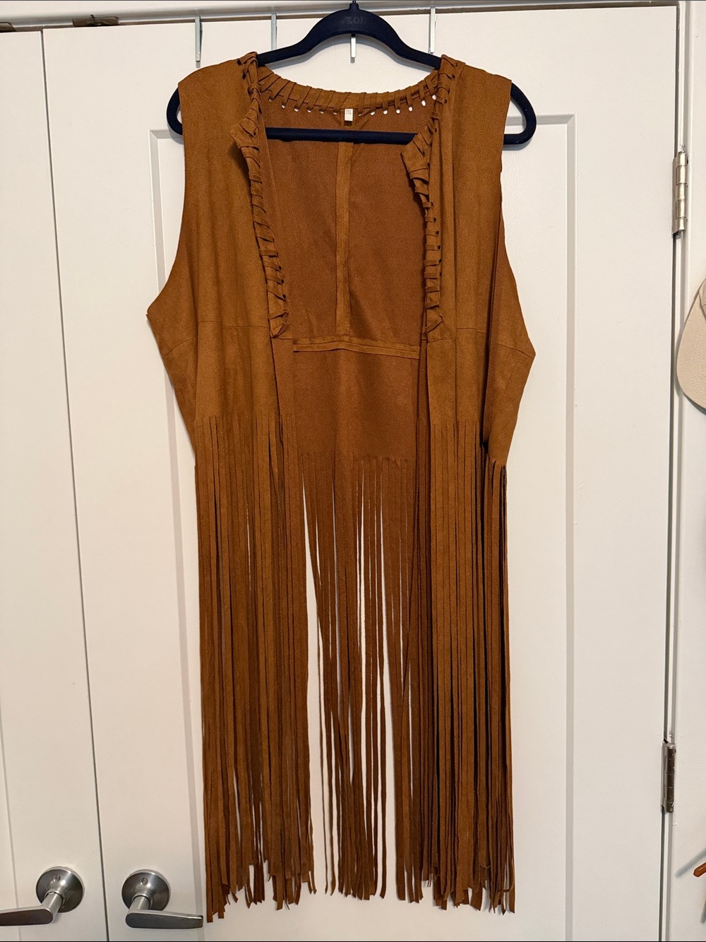 Brown Suede Fringe Vest